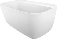 Акриловая ванна Aquanet Fine 260045 170x80 см, отдельностоящая, белая, овальная, на ножках, со сливом-переливом