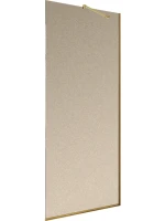 Душевая перегородка Maybahglass MGD-679-3у 109 см, профиль золото, стекло бронза матовое