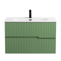 Тумба с раковиной Cezares Duet 80 фисташковый софт, раковина Cezares CZR-8095-80
