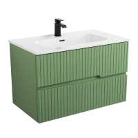 Тумба с раковиной Cezares Duet 80 фисташковый софт, раковина Cezares CZR-8095-80