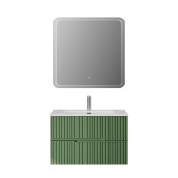 Тумба с раковиной Cezares Duet 80 фисташковый софт, раковина Cezares CZR-8095-80
