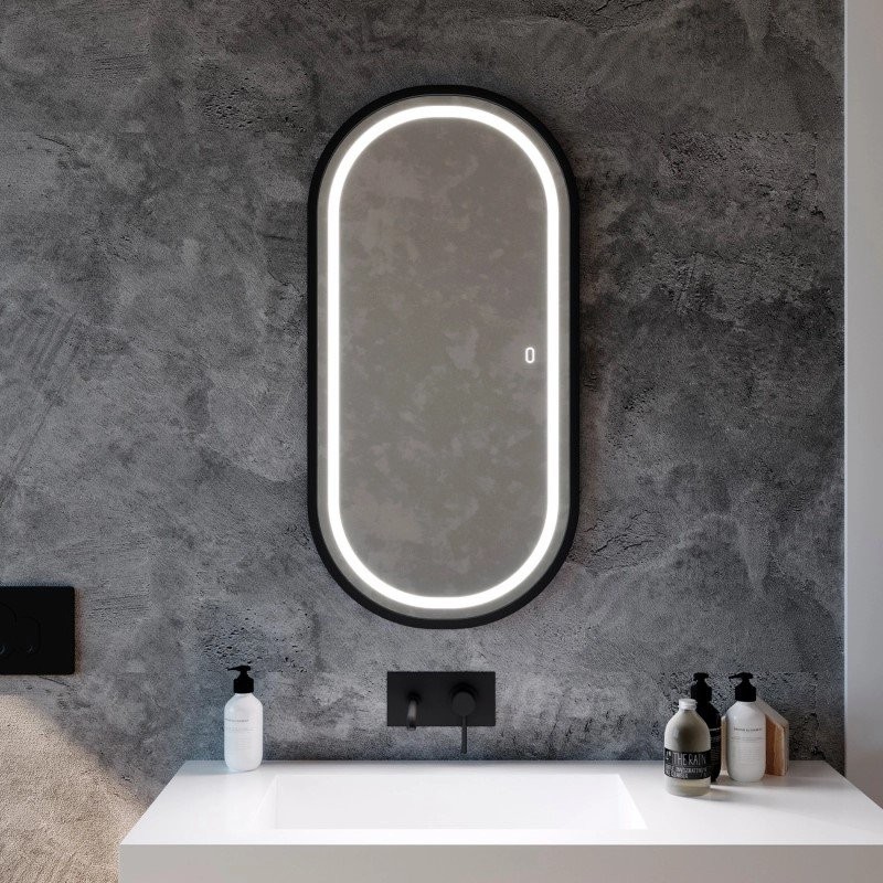 Зеркало Mixline Виола -лофт 50 с подсветкой, пластиковая рама