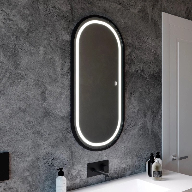 Зеркало Mixline Виола -лофт 50 с подсветкой, пластиковая рама