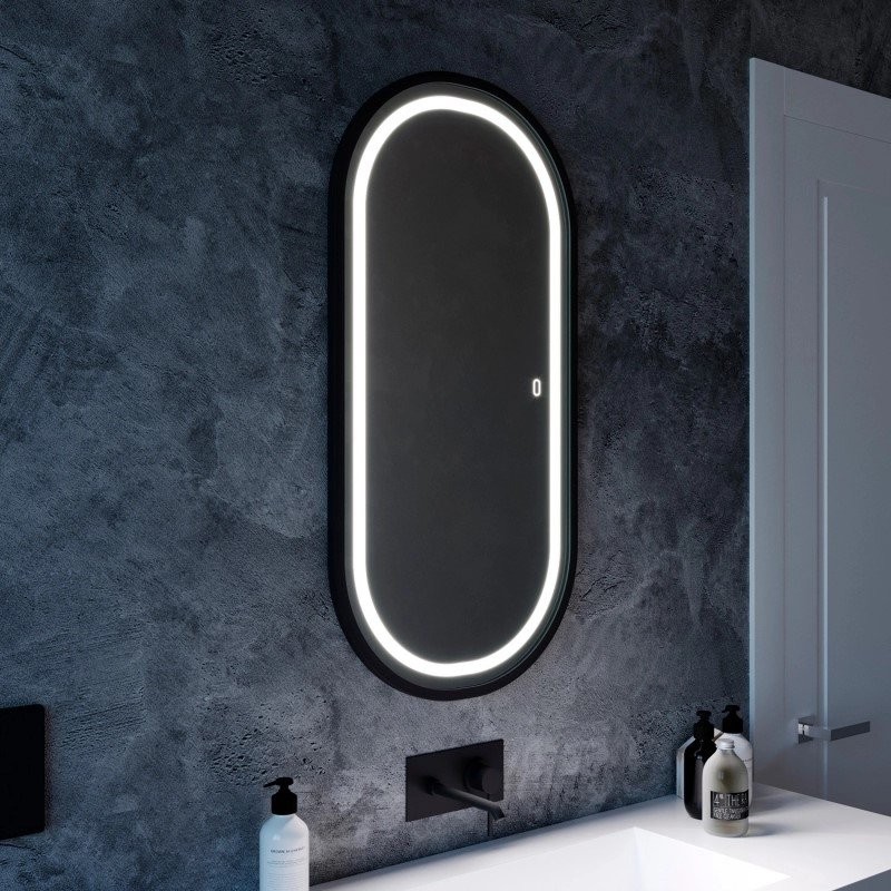 Зеркало Mixline Виола -лофт 50 с подсветкой, пластиковая рама