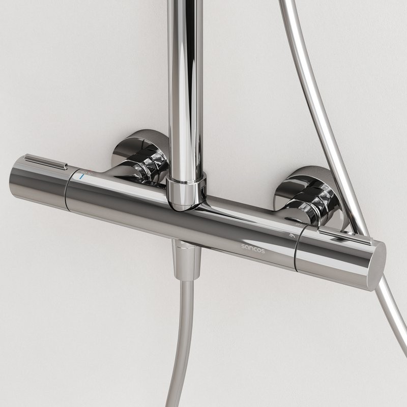 Душевая стойка Sancos Etna SC9007CH с термостатом, хром