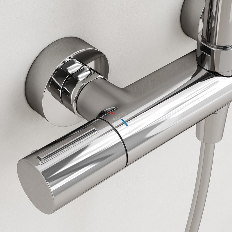 Душевая стойка Sancos Etna SC9007CH с термостатом, хром