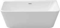 Акриловая ванна Vincea VBT-401-1700MW 170x80 см, отдельностоящая, белая матовая, с каркасом, со сливом-переливом