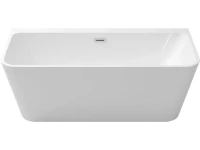 Акриловая ванна Vincea VBT-401-1700MW 170x80 см, отдельностоящая, белая матовая, с каркасом, со сливом-переливом