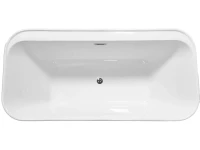 Акриловая ванна Vincea VBT-401-1700MW 170x80 см, отдельностоящая, белая матовая, с каркасом, со сливом-переливом