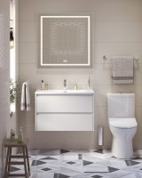 Мебель для ванной комнаты BelBagno Kraft 39 80 bianco opaco, раковина BB-8099-3-80