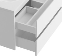 Мебель для ванной комнаты BelBagno Kraft 39 80 bianco opaco, раковина BB-8099-3-80