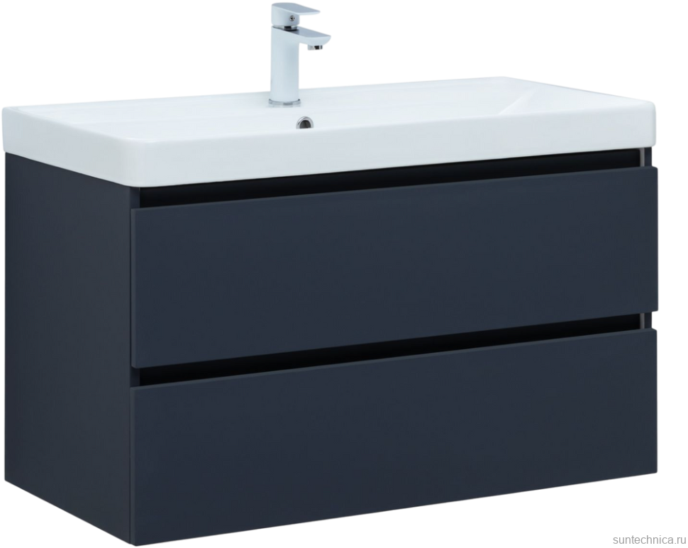 Тумба с раковиной Aquanet Вега 2.0 90 подвесная, маренго