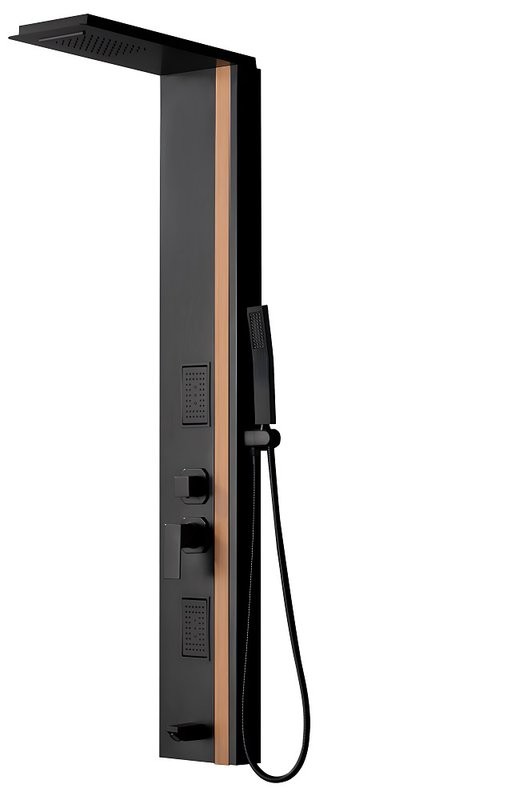 Душевая панель Ceruttispa Rosanna CT10400 черная с вставкой