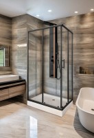 Душевая панель Ceruttispa Rosanna CT10400 черная с вставкой