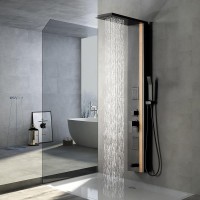Душевая панель Ceruttispa Rosanna CT10400 черная с вставкой