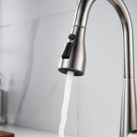 Смеситель для кухни с выдвижным изливом Shevanik S363L, сатин