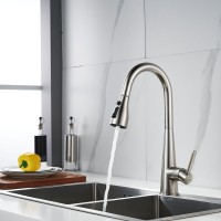 Смеситель для кухни с выдвижным изливом Shevanik S363L, сатин