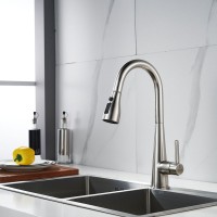 Смеситель для кухни с выдвижным изливом Shevanik S363L, сатин