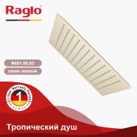 Верхний (тропический) душ Raglo R451.55.03, сатин золотой