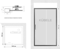 Душевой уголок Kubele DE019 S-CLN-BLMT 110х110 см, профиль матовый черный