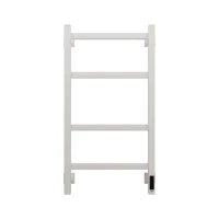 Полотенцесушитель электрический Grota Nosto 430х800 RAL9016 EL 80x45 см, подключение справа, слева, скрытое подключение справа, матовый белый, лесенка, из стали