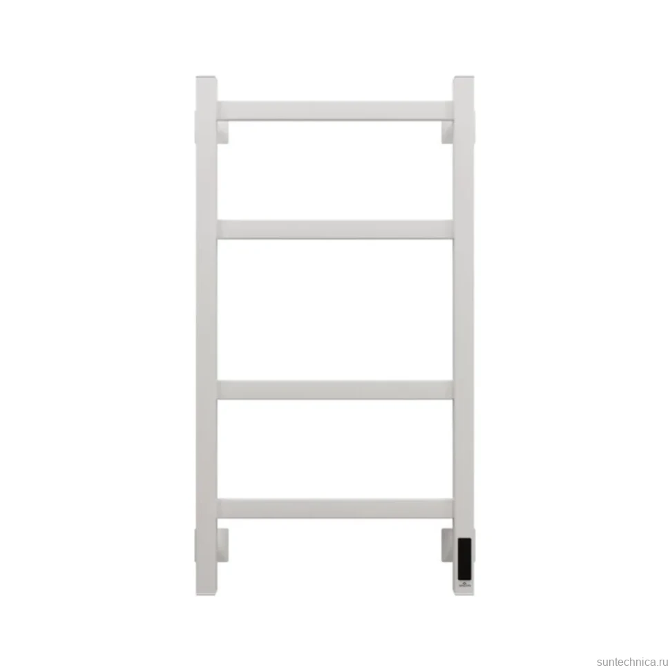 Полотенцесушитель электрический Grota Nosto 430х800 RAL9016 EL 80x45 см, подключение справа, слева, скрытое подключение справа, матовый белый, лесенка, из стали
