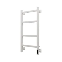 Полотенцесушитель электрический Grota Nosto 430х800 RAL9016 EL 80x45 см, подключение справа, слева, скрытое подключение справа, матовый белый, лесенка, из стали
