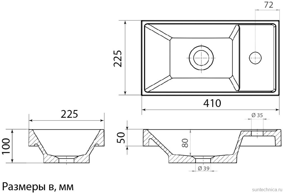 Мебель для ванной комнаты Art&Max Family-M 40 подвесная, bourbon oak, с дверцей