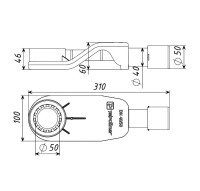 Душевой трап (лоток) Wonzon & Woghand WW-65406M-BR 60 см, с сифоном