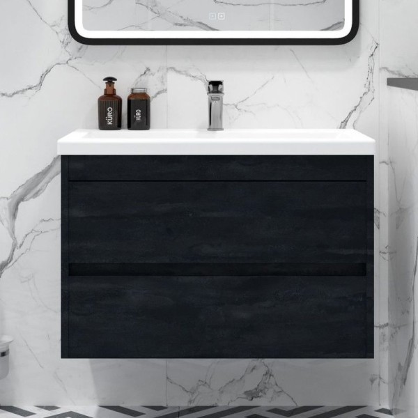 Тумба с раковиной Art&Max Family-M 75 подвесная, hard coal