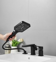 Смеситель на борт ванны BELZ B715 B66715-7 черный