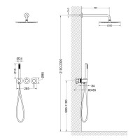 Душевой комплект Timo Saona SX-2349/19SM С ВНУТРЕННЕЙ ЧАСТЬЮ, розовое золото