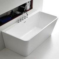 Акриловая ванна Ceruttispa Lugano 170x75 см, отдельностоящая, белая, на ножках, со сливом-переливом