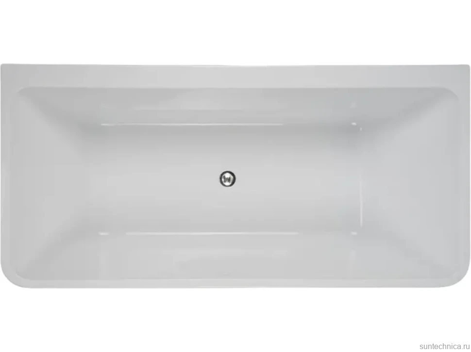Акриловая ванна Ceruttispa Lugano 170x75 см, отдельностоящая, белая, на ножках, со сливом-переливом