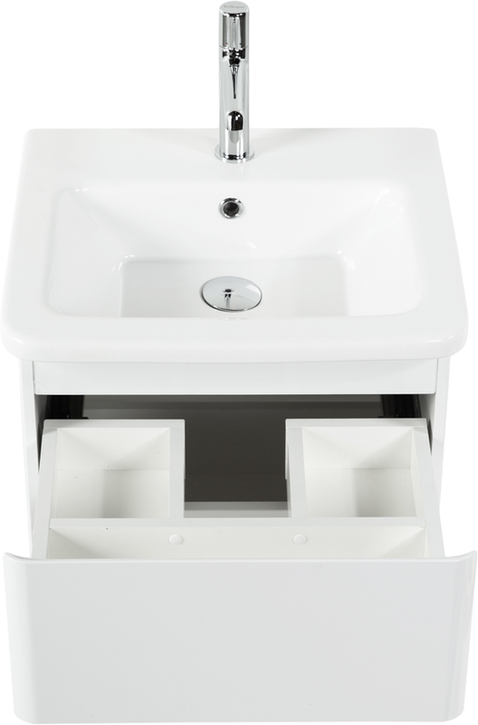 Тумба с раковиной BelBagno Albano-Cer 50 подвесная, bianco lucido