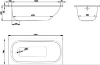 Стальная ванна Bette BetteForm 150x70 см, встраиваемая, белая, на ножках, с антискользящим покрытием, с шумоизоляцией