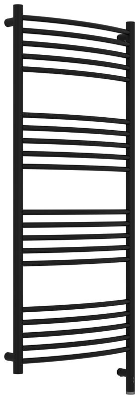 Полотенцесушитель электрический Сунержа Богема 3.1 31-6003-1250 130x55 см, подключение справа, матовый черный, лесенка