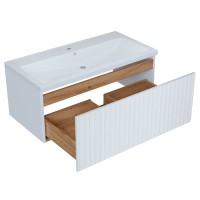 Тумба д/ванной "ВЕКТОР-90" подвесная под раковину Марго-90 (MIXLINE) (ПВХ)