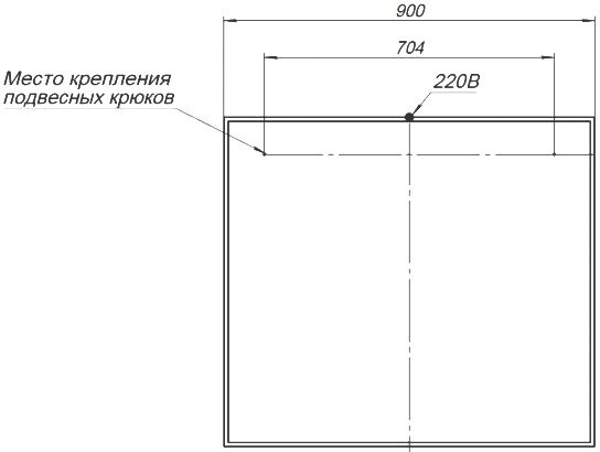 Зеркало Aquanet Nova Lite 90 белое