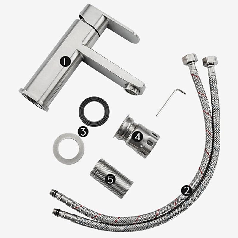 Смеситель для раковины Frap F10805 сатин