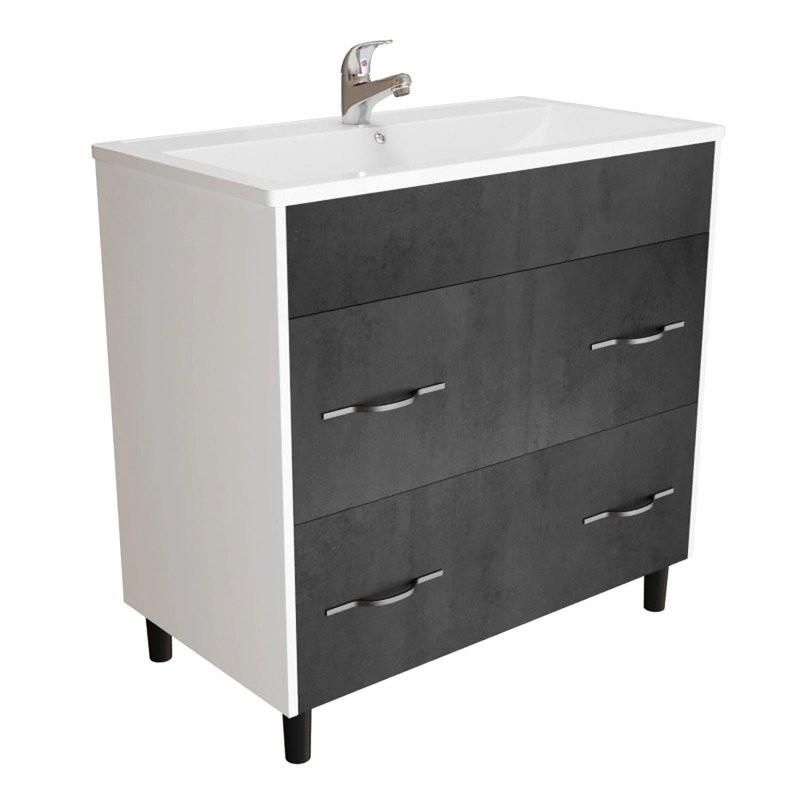 Тумба с раковиной Mixline Сура 80 графит