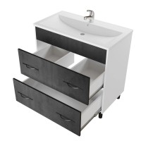 Тумба с раковиной Mixline Сура 80 графит