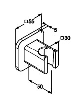 Настенный держатель Kludi A-QA 6555839-00 черный матовый