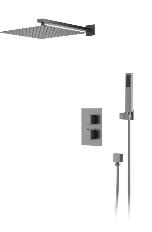 Душевой комплект D&K Bayern.Liszt DA2515706A04 С ВНУТРЕННЕЙ ЧАСТЬЮ, серый графит