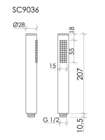 Душевая лейка Sancos Stick SC9036CH хром Душевая лейка Sancos Stick SC9036CH хром