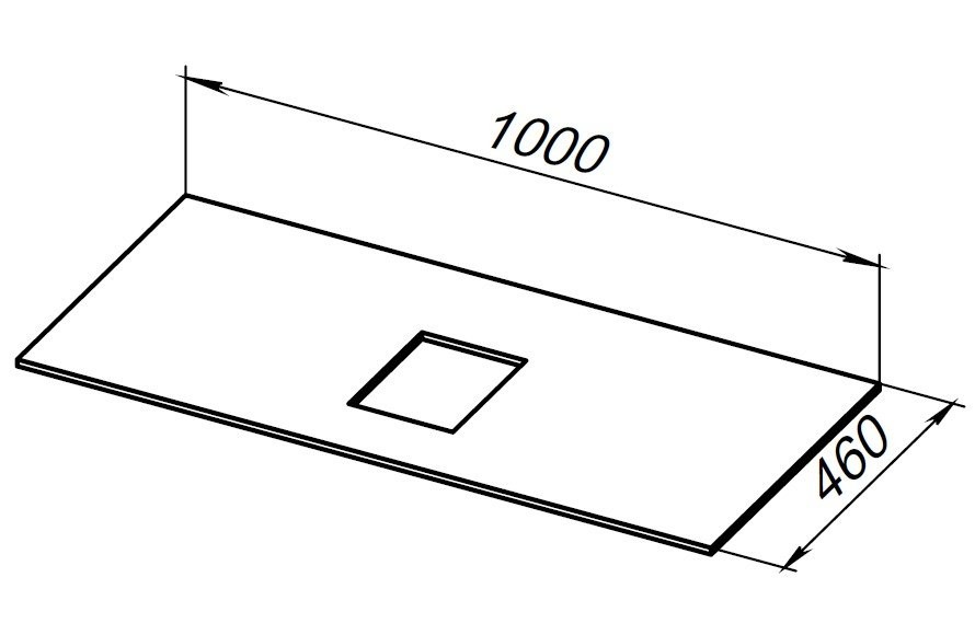 Тумба с раковиной Allen Brau Infinity 100 1+1, подвесная, белый матовый, столешница бежевая