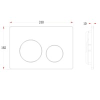 Кнопка смыва для унитаза Veconi Flush V2 пластик, цвет матовый черный