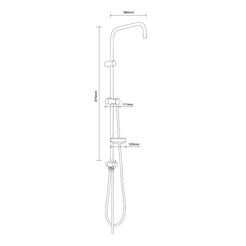 Душевая штанга Orange s-bar хром