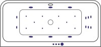 Акриловая ванна Excellent Arana Ultra 180x85 см, встраиваемая, с гидромассажем, белая, с каркасом, со сливом-переливом, фурнитура золото