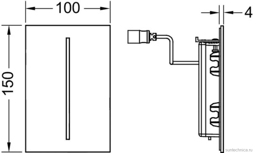 Кнопка смыва TECE filo urinal 9242051 7,2 V белая